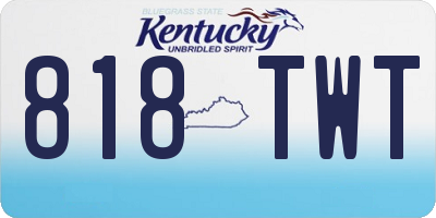 KY license plate 818TWT