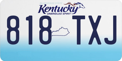 KY license plate 818TXJ