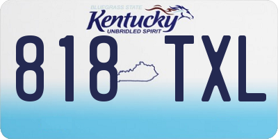 KY license plate 818TXL