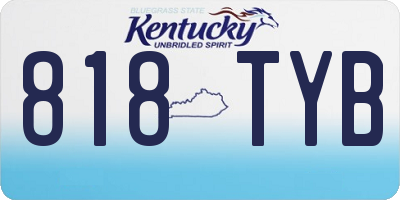 KY license plate 818TYB