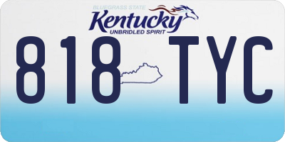 KY license plate 818TYC
