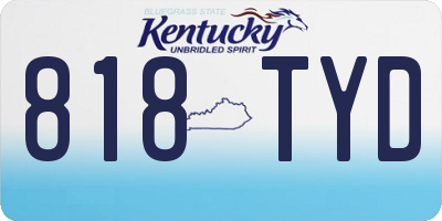 KY license plate 818TYD