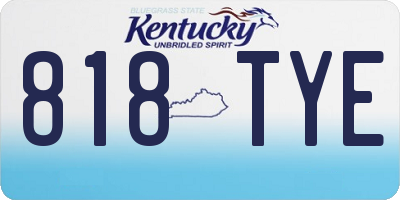 KY license plate 818TYE