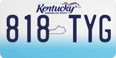 KY license plate 818TYG