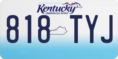 KY license plate 818TYJ