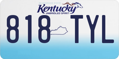 KY license plate 818TYL