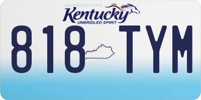 KY license plate 818TYM