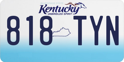 KY license plate 818TYN