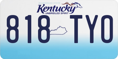 KY license plate 818TYO