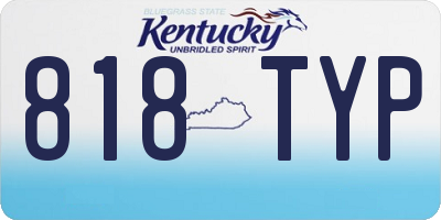 KY license plate 818TYP