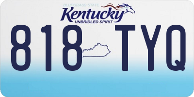 KY license plate 818TYQ