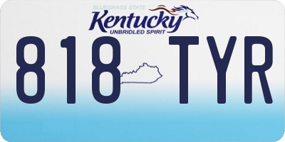 KY license plate 818TYR