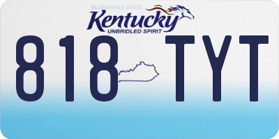 KY license plate 818TYT