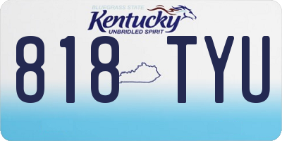 KY license plate 818TYU