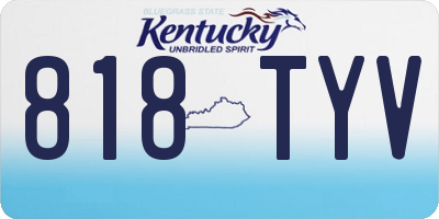 KY license plate 818TYV