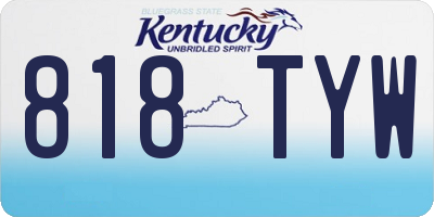 KY license plate 818TYW