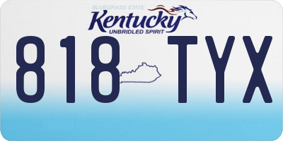 KY license plate 818TYX