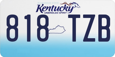 KY license plate 818TZB