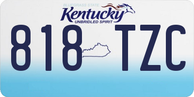 KY license plate 818TZC