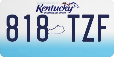 KY license plate 818TZF