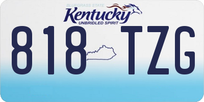 KY license plate 818TZG