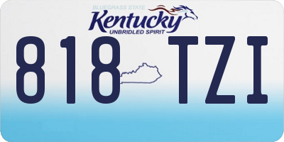 KY license plate 818TZI
