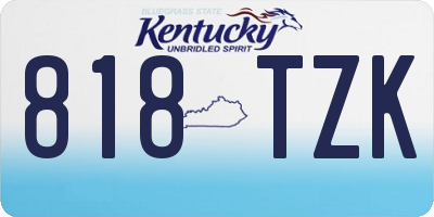 KY license plate 818TZK