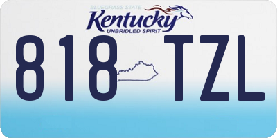 KY license plate 818TZL