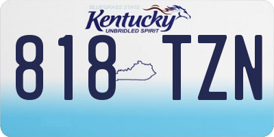 KY license plate 818TZN