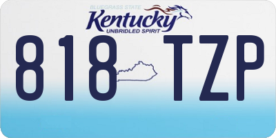 KY license plate 818TZP