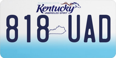 KY license plate 818UAD