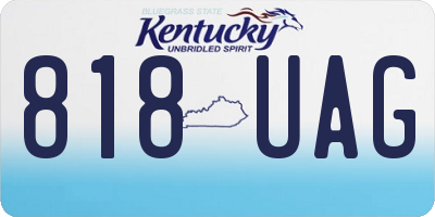 KY license plate 818UAG