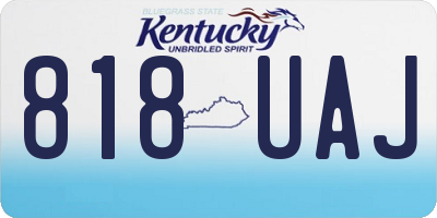 KY license plate 818UAJ