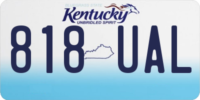 KY license plate 818UAL