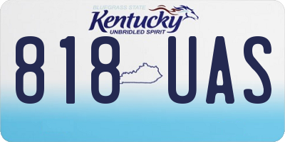 KY license plate 818UAS