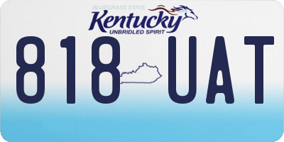 KY license plate 818UAT
