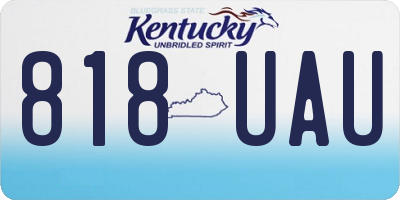 KY license plate 818UAU