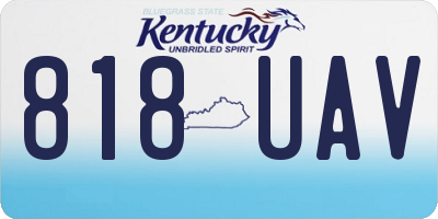 KY license plate 818UAV
