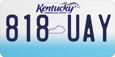 KY license plate 818UAY