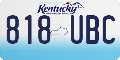 KY license plate 818UBC