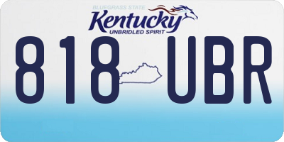 KY license plate 818UBR