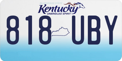 KY license plate 818UBY