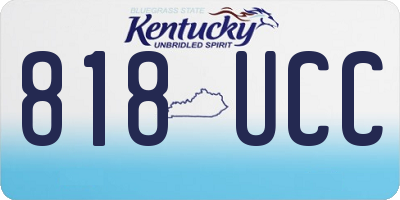 KY license plate 818UCC