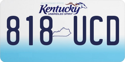 KY license plate 818UCD