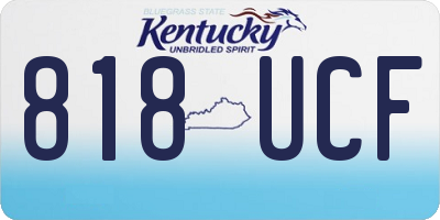 KY license plate 818UCF