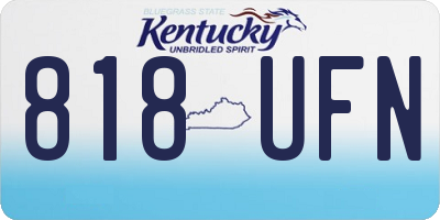 KY license plate 818UFN