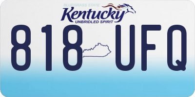 KY license plate 818UFQ