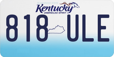KY license plate 818ULE