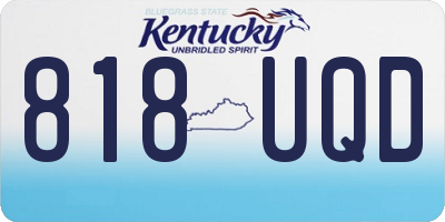 KY license plate 818UQD