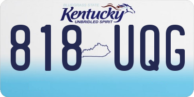 KY license plate 818UQG